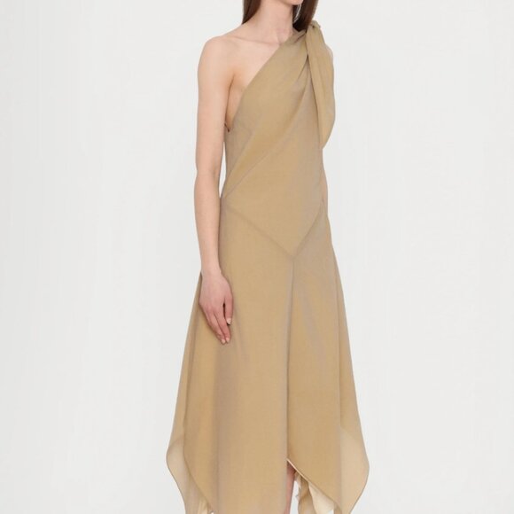 NEW NWT Rodebjer Spring Crinkled Dress Color: Tannin (XL) - Picture 8 of 9